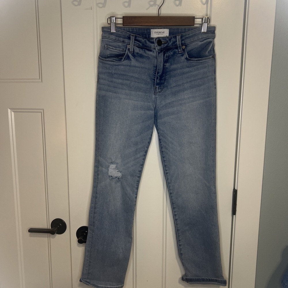 Evereve Jeans Womens 28 High Rise Fit‎ Ever Straight 26" Inseam Denim